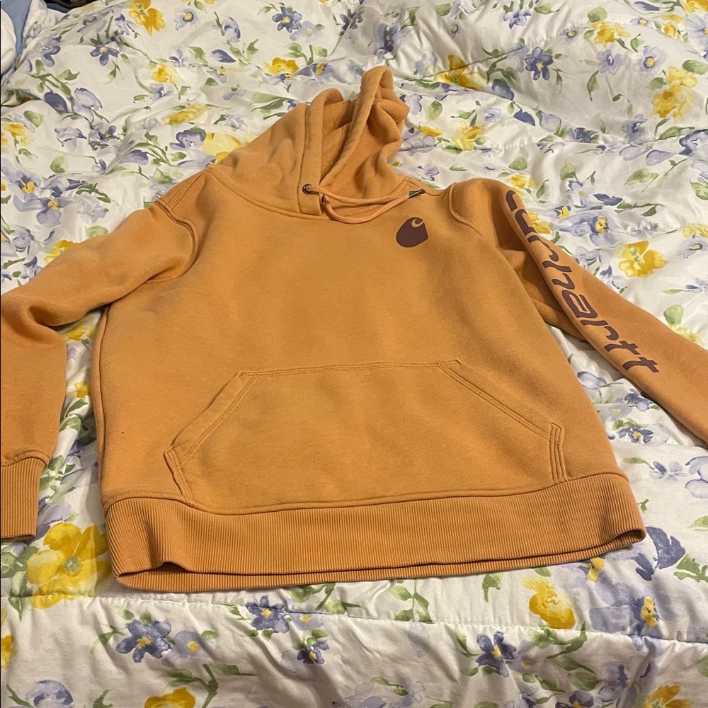 Carhartt Apricot Hoodie with Sleeve Logo